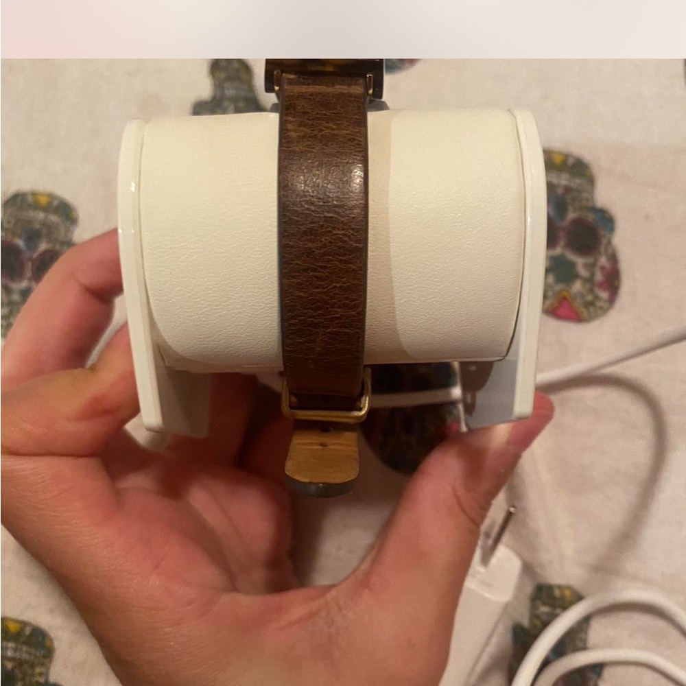Fossil Brown and White Leather Watch